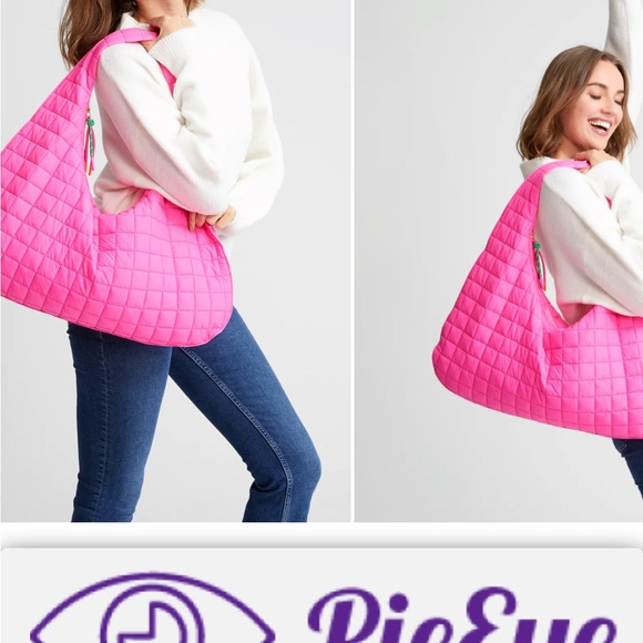Tan Quilted Hobo Bag - Picture 1 of 7
